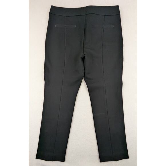 By Anthropologie sz 16 Ponte Knit Pants black slits at front of legs 0268 - Picture 4 of 5